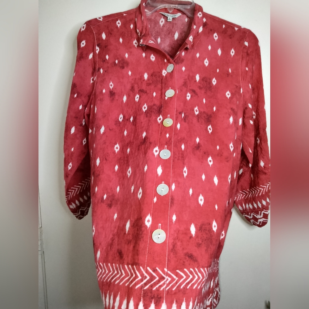 John Mark (Size L) Multicolored Patterned Rusch S… - image 5